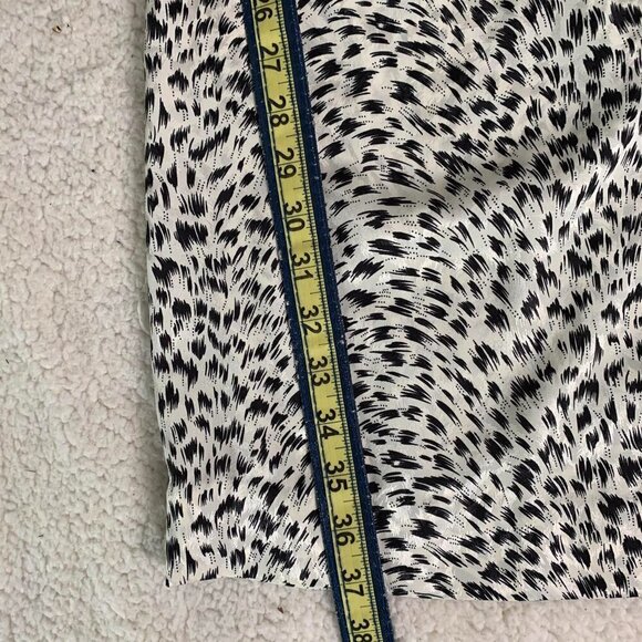 Andrea Gayle Leopard Cheetah Animal Knee Length Dress Black Medium Large 10 - Picture 8 of 10